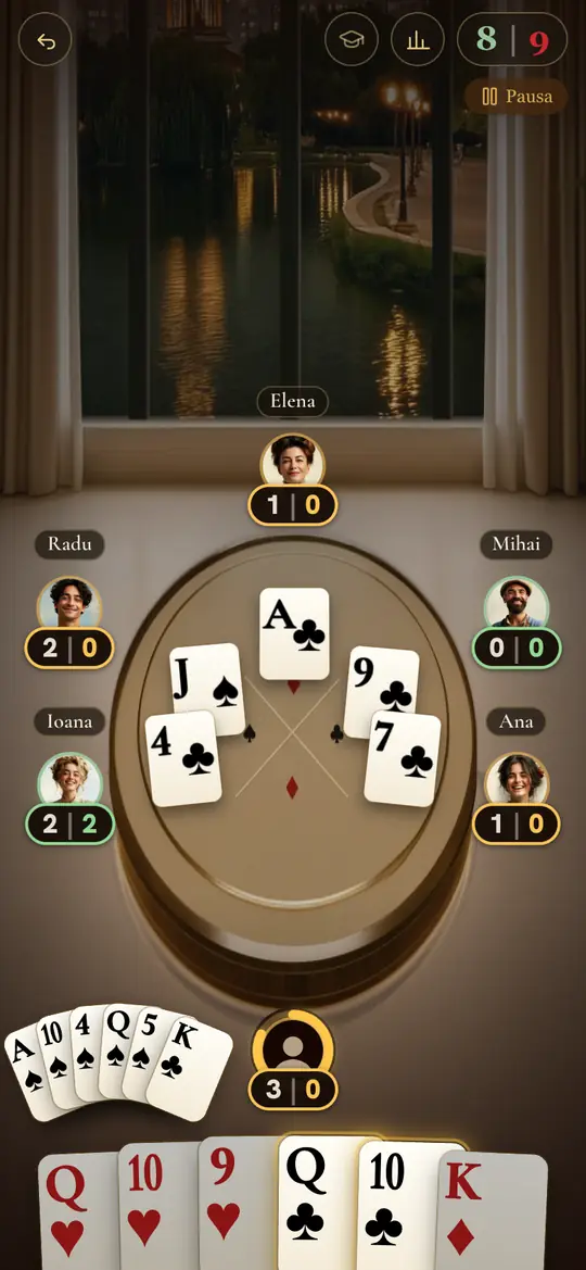 Una partida del Masters: la partida clásica larga, seis por mesa